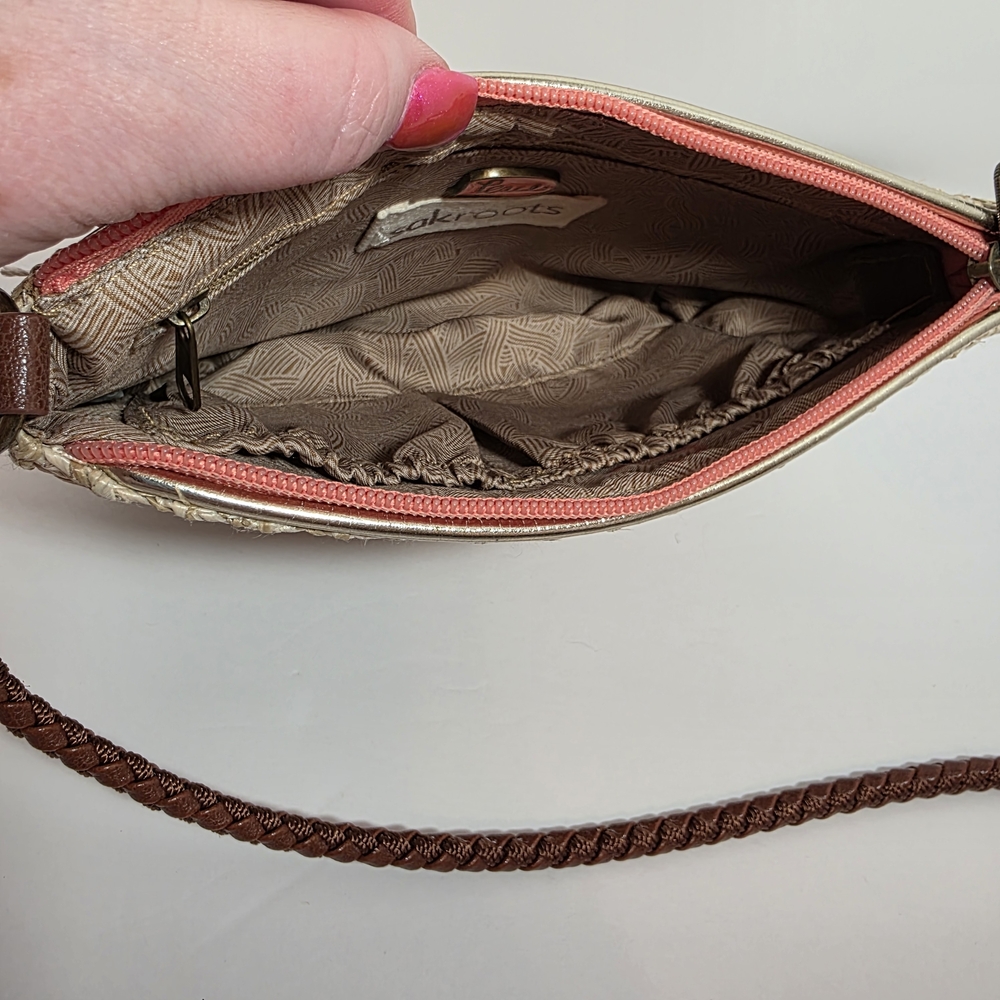 Sakroots Floral Butterfly Woven Crossbody Bag - Picture 7 of 12